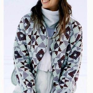Free People Movement Printed Pippa Packable Puffer Jacket Size XS